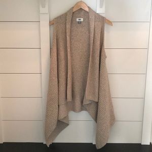 Tan Drape Sweater Vest from Old Navy
